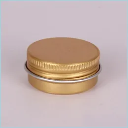 Storage Boxes Bins 15Ml Gold Aluminum Containers Jars Small Cosmetic Tool Storage Wax Metal Box Cans Balm Derocation Crafts Bottle Dhtvr