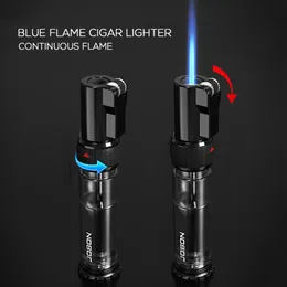 JOBON Cigar Torch Jet Lighter Refillable Butane Windproof Lighters with Gas Window282Y