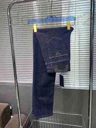 Herr jeans designer sommar 2022 de senaste mode jeans bekväm stretch material enkel fast färg design män lyxig mörkblå mnnm