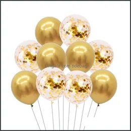 Party Decoration 12 Inches Metal Balloon Decoration Chrome Color Latex Pearl Light Circar Balloons Bardian Fashion High Quality and Dhroy