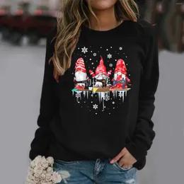 Women's Hoodies Christmas Women Harajuku Fashion Print Long-sleeved Hooded Sweatshirt Casual Blouse Autumn Pullover Sweat Femme 2022