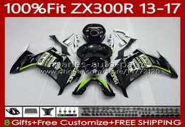 Kawasaki Yeşil Siyah Ninja Ex ZX 3R 300R ZX3R ZX300R 1317 125NO70 EX300R ZX300R ZX300 ZX3R 13 14 15 16 17 EX300 8754925