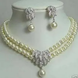 패션 7-8mm Comeliness Freshwater Pearl Necklace Earring