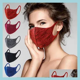 Designerskie maski lodowe bawełna bawełniana maska ​​twarzy 5 kolorów przeciw kurzu oddychające designerskie maski upuszczenie dostawy domu Ogród Organizacja DH3NS