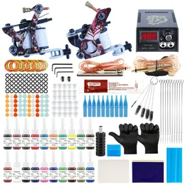 Sophine01 Tattoo Puns Kits Kit 2 Machines Gun 4620pc Ink Power Supply Grips Attoval Attoval Attosities Set Set Complete Supplies259N