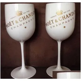 Mugs Plastic Wine Party White Champagne Glass Moet T200216 Drop Delivery Home Garden Kitchen Dining Bar Drinkware Dhrz6