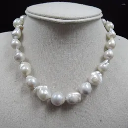 Łańcuchy natury słodkowodne barokowe perły naszyjnik-big-big perłowe kolory natury