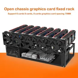 I tutori per il corpo supportano il telaio per impianti di mining aperti ETH/ETC/ZEC Accessori per etere Strumenti per rack crittografico 6/8/12 GPU