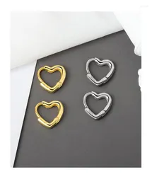 Hoop Ohrringe Sterling Silber 925 Liebes Herz für Frauen Mädchen Valentinstag Geschenke täglich Schmuckzubehör