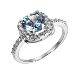 Fashionblockbuster European och American Ring Insert Diamond Girl Geometry Princess Square Diamond Fashion Classic Jewelry