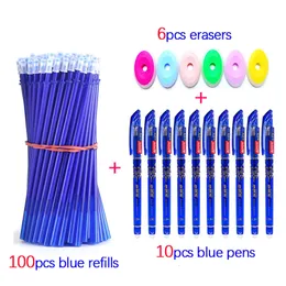 Gel Pens 10016pc Erasable Pen Set 0.5mm Washable Handle Magic Refills Rods for School Office Writing Supplies Kawaii Stationery 221118