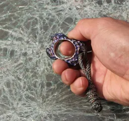Originele titanium legering EDC Single Finger Knuckle Duster Ring Zelfverdedigingsgereedschap Brokenwindow Emergency Escape Knuckles Keychain 2157530