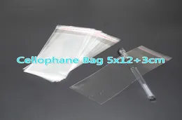 500pcs واضحة قابلة للاستيلاء على bopppoly cellophane bag 5x123cm أكياس الهدايا OPP الشفافة أكياس التغليف البلاستيكية seal9317899