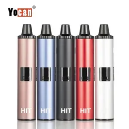 1pc Original Yocan Hit Dry Herb Vaporizer Kit Ceremic Heating Chamber Convection Herbal System 1400mAh Battery Magnetic Mouthpiece OLED Display Coil Vane Vape Pen