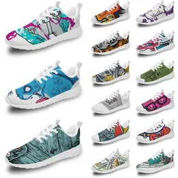 Aangepaste schoenen heren dames roze zee gebleekt koraal puur triple zwart wit rood citroen heren dames sneakers DIY bvn51