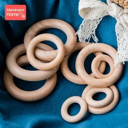 Baby Teethers Toys Wooden Ring Teether Circle Beech Natural Wood Rodent Teething s Nursing DIY Bracelet Ornaments Accessories 221119