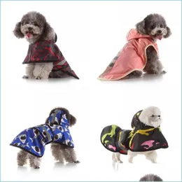 Dog Apparel Windbreak High Quality Pets Raincoat Small And Large Dogs Quick Drying Poncho Reflective Light Cloak Water Proof 29Mq H1 Dhngs