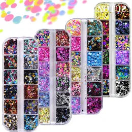 Nail Glitter Sequins Colorful Round Shapes Confetti DIY Nail Art Sequins Decorations For Nails Manicure Tips Accessories Lentejuelas De Brillo De Unas