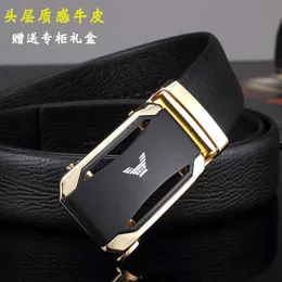 Cintura classica da uomo 3,5 cm Cintura formale da lavoro con fibbia automatica 10 colori Designer Brand Youth Pantaloni Cinture Confezione regalo