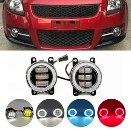 スズキスウィフトMZ EZハッチバック2005-2015 CAR H11 LEDフォグライトアセンブリAngel Eye DRLランニングライト12V