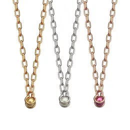 Colar de pérola de cor dupla feminina Designer de jóias de jóias Chain Chain Gold Silver Rose Full Brand como presente de Natal de casamento