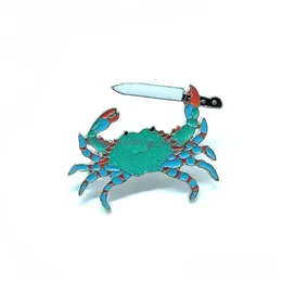 Булавки брошь мультфильм животные Big Crab Brooches Europe и America Style Смешные сестерные эмалевые булавки для девочек Сумка для одежды для девочек.