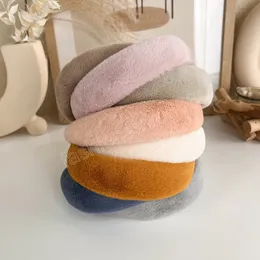 Kış Peluş Sünger Kalınlaşmış Kafa Bandı Moda Saç Aksesuarları Kadın Eğilim Rahat Mizaç Saç Bantları Hairband Kız Şapkalar