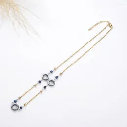 Choker Punk Cute 2022 Fashion Women's Jewelry Stainless Steel Bead Crystal Necklace Black Bold Stone