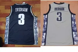 College 2022 mannen Georgetown 33 Patrick Ewing Wit Basketbal jersey shirts Iverson 3 Populaire Sport Trainers Basketbal w