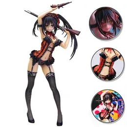 Anime Game Character Tokisaki Kuzou Action Model Figur Handgjorda leksak Black Red Lace Suit Model Room Decoration Sticker G09112884