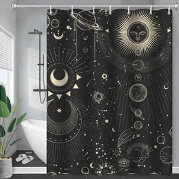 Duschvorhänge Stoff Badvorhang Blush Sun and Moon Phrase Modern Abstract Mysticism Waterproof Bathroom Accessories 221118