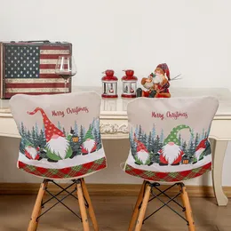 Fodere per sedie Copri schienale Lettera di Natale Modelli nani Fodera per sedile Tappo antipolvere Strumenti protettivi per