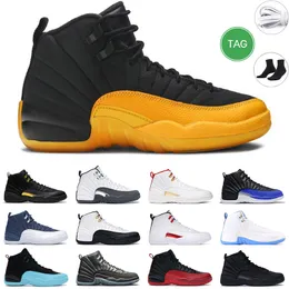 Scarpe da basket da uomo 12s Gamma Blue University Gold Dark Grey Concord The Indigo Taxi Game Scarpe da ginnastica sportive da uomo