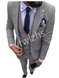 CustomMade One Button Groomsmen Notch Lapel Men Suits Groom Tuxedos WeddingPromdinner Man Blazerjacketpantstievest M03