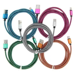 Micro USB Cable Nylon مضفر 1M 2M 2M 3M Type C Charger Sync Data Cable Cable Charging for Samsung Galaxy S7 S8 Xiaomi Android Smart Phone