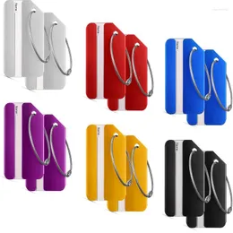 Present Wrap Practical 12 PCS Bagage Taggar Affärskorthållare Aluminium Metal Travel ID Bag Tag för bagageidentifierare