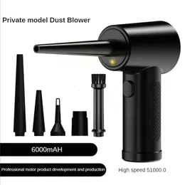 Hair Dryers Wireless Air Duster Dust Blowing Gun Compressed Blower 51000RPM USB Handheld PC Laptop Car Keyboard Electronics 6000mAh 221119