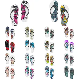 Custom shoes slippers flip flop DIY pattern accept to customization design white black green fashion comfortable slide