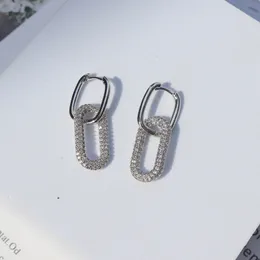 Hoop Huggie 1 par Fashion Gold Geometric Oval Rectangle Hoop Earrings Top Quality Mirco CZ Crystal Earings for Women Luxury Brand Jewellery 221119