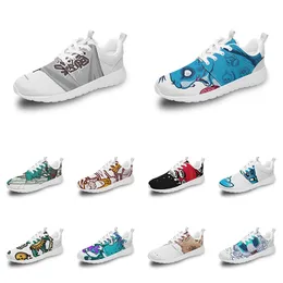 Мужчины Женщины Custom Sports Shoes Anime Cartoon Animal Design Diy Word Black Blue Red Cretful Outdoor Mens Trainer 048