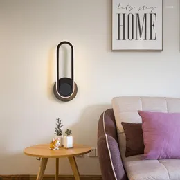 Lampada da parete moderna a Led Sconce Light Girevole Home Art Déco Alluminio Illuminazione per interni Comodino Nordic Living Aisel Bedroom
