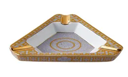 retro drukowane popielnice unisex klasyczne domowe akcesoria palenia ceramika Wysoka jakość trójkąta popielniczka