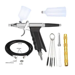 Spray Guns Gravity Feed Dual-Action Airbrush Gun Art Craft Model Paint Nail Cake Diy 0.3MM 7CC 20CC 40CC Cup 15-50 Psi Air Brush Pen 221118