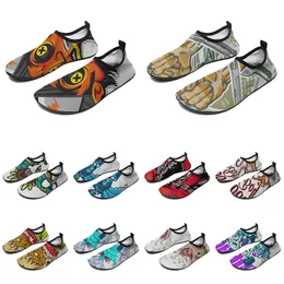 men women custom water shoes cartoon animal design diy word black white blue red color mens trainer 211