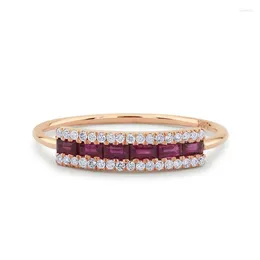 Cluster Ringe Mode Exquisite Herren- und Damenring Roségold Kristall Persönlichkeit Einfacher Damenschmuck Romantisches Geschenk