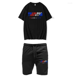 Men039s Ternos Trapstar Tshirt and Shorts Conjunto de homens de tracksuit de verão Basquete de basquete Sportswear streetwear Harajuku tops T Shir3459012