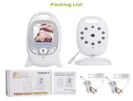 Wideo Monitor Baby Monitor VB601 Bezprzewodowa opieka nad dzieckiem 2 Way Nocna wizja IR Temperatura LED BABI Niania Camera 8 kołysanki