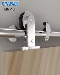 Kinmade mm10 roestvrij staal wodensliderendoorhardware moderne interieur glijdende schuur houten deur hardware track set