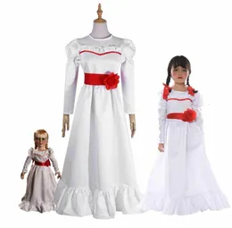 Ocasiões especiais Noiva de Chucky Annabelle Doll Doll Cosplay Costume Mulheres Meninas Melhor Halloween Horror Scary Fancy Roupfits 221118