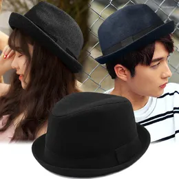 Berretti Cappello da uomo autunno e inverno caldo lana britannico casual retrò Fedora piccolo ed elegante top da donna